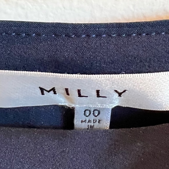 Milly Navy Blue Italian Cady Petal Shorts | 00 - Picture 6 of 6